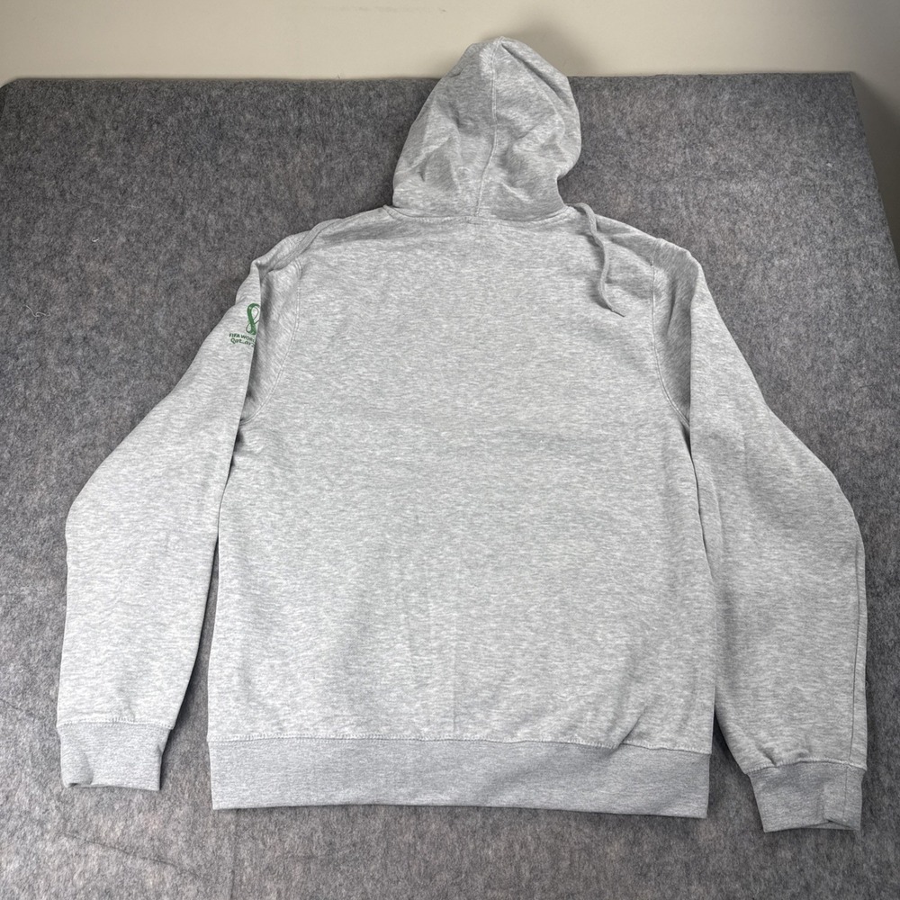 FIFA World Cup 2022 Qatar Mexico Hoodie Jacket Mens Green Grey Size XL - Picture 8 of 8